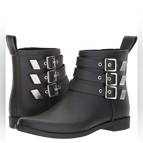 LOEFFLER RANDALL Luxury Zip-Up Nash Rainboots Size 11 Reg $395 - Picture 1 of 13